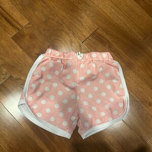 Chic Pink and White Polka Dot Summer Shorts